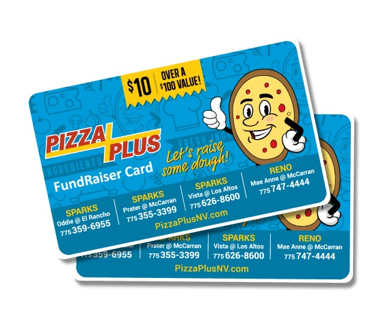 Pizza Plus FundRaiser Cards