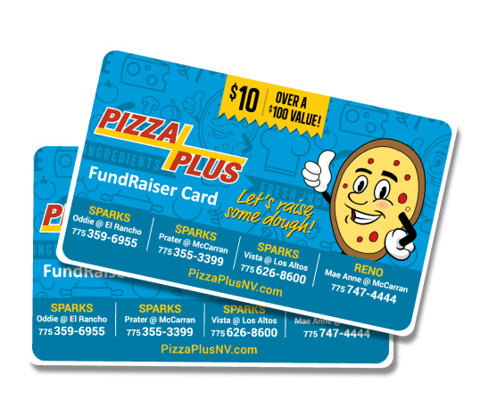 Pizza Plus FundRaiser Cards