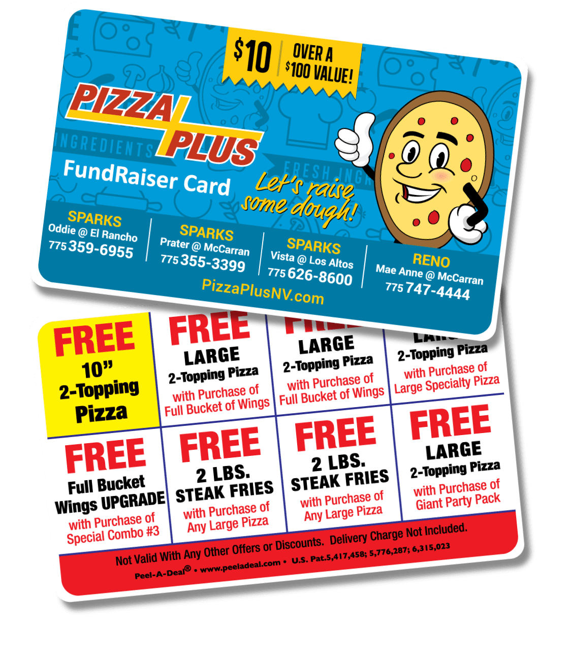 Pizza Plus FundRaiser Cards